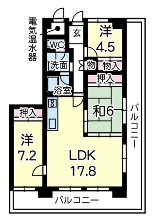 金毘羅山入口 徒歩2分 6階の物件間取画像